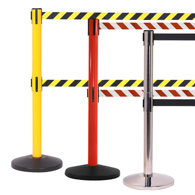 FlexiBarrier Belt Stanchion -Basic Twin- (2 x 3m belt)