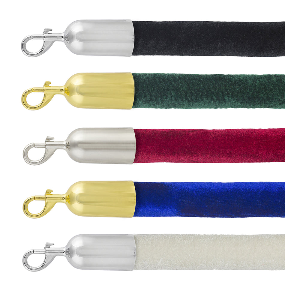 Barrier Rope -Velour- with snap-ends (Ø 38mm)