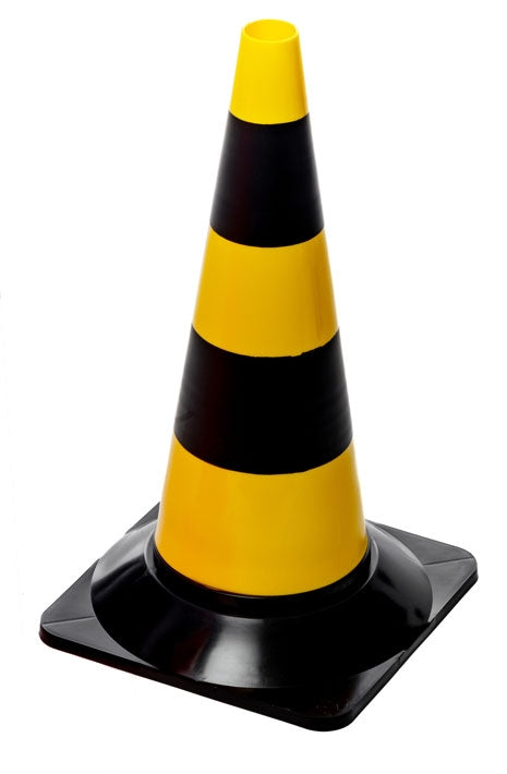 Flexibarrier Traffic Cone 50cm -Kit- 10pcs (Black/Yellow)
