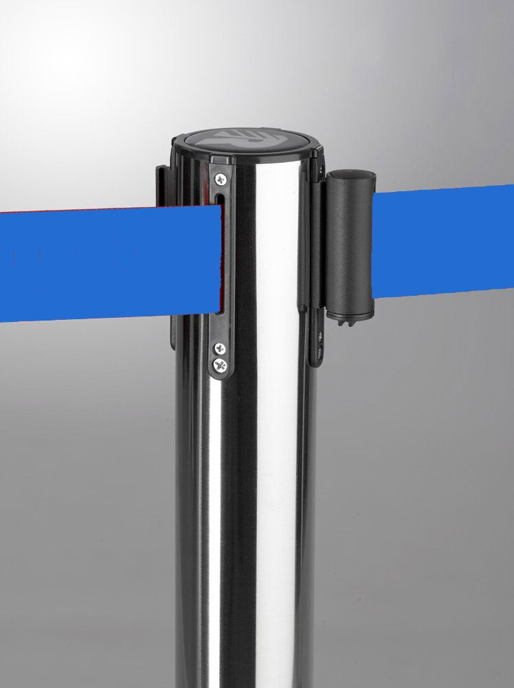 4 Pack - Silver Flexibarrier Belt Barrier (3m blue retractable belt)