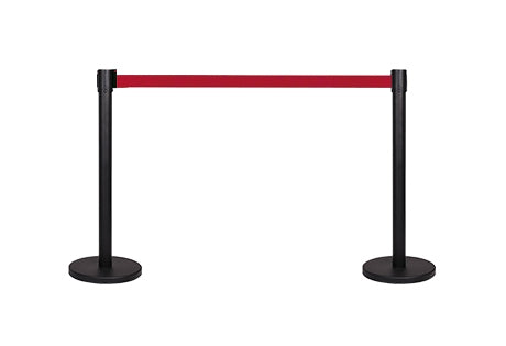2 Pack - Black Flexibarrier Belt Barrier (3m red retractable belt)