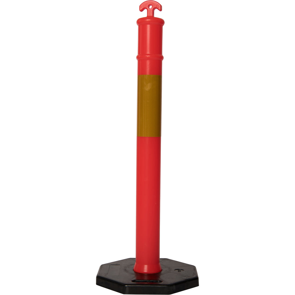 (Pack of 10) - Flexibarrier T-Top Bollard With Base + 500m Barrier Tape