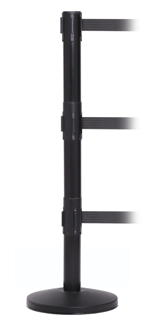 Słupek FlexiBarrier z taśmą -Pro Triple- (taśma 3 x 3,4 m)