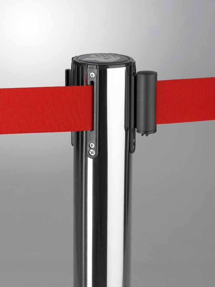 20 Pack - Silver Flexibarrier Belt Barrier (2m red retractable belt)