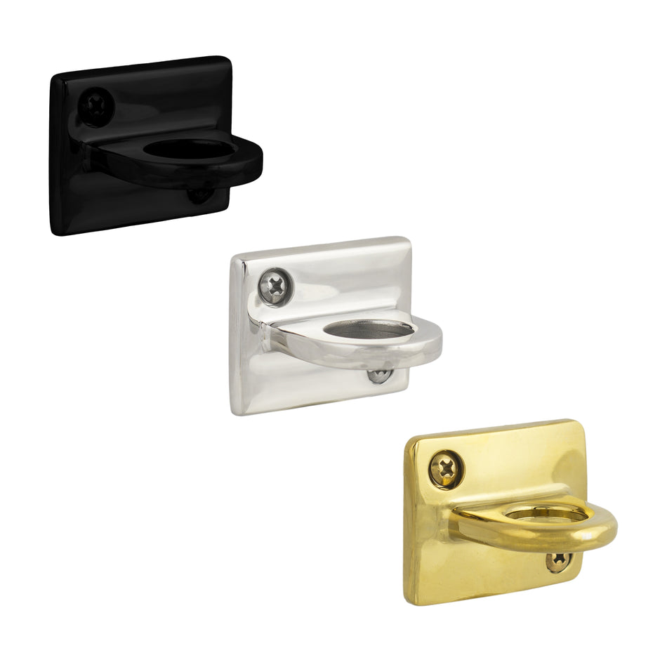 Wall plate for barrier ropes with snap end