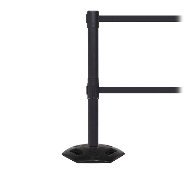 FlexiBarrier Belt Stanchion -Outdoor Twin- (2x3.4m belt)
