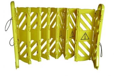 Flexibarrier - Mobile & ausziehbare Absperrung - mit Rollen (4 m)