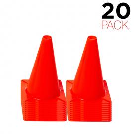 (Pakke med 20) Flexibarrier trafikkjegle av plast 30 cm (Fluorescent Oransje) 