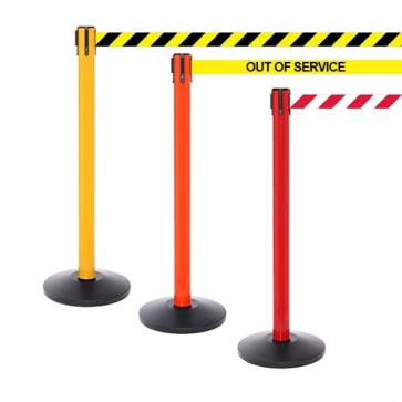 FlexiBarrier Afspærringsstolpe - SafetyPro 250 - (3,4 m bånd)