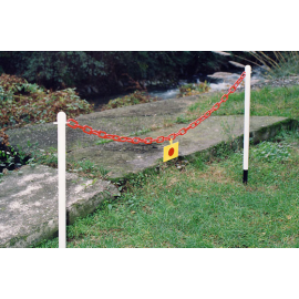  Flexibarrier Post & Chain Barrier with Plastic Pole - Spike, 107 cm