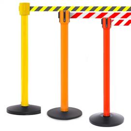 FlexiBarrier Afspærringsstolpe - SafetyPro 1050 - (10,6 m bånd)