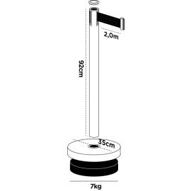 FlexiBarrier Sistema divisorio a nastro - Eco - (nastro da 2 m)